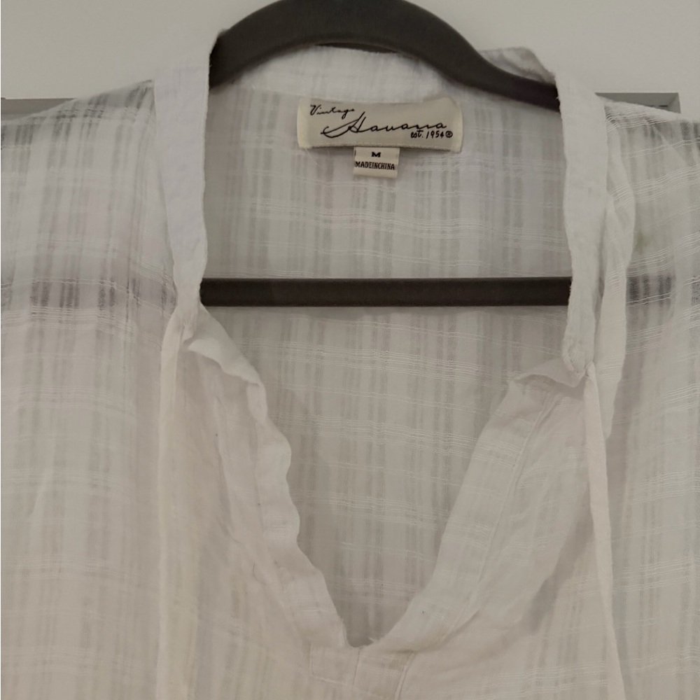 Vintage Havana White Boho Blouse with Crochet Details - Picture 5 of 6